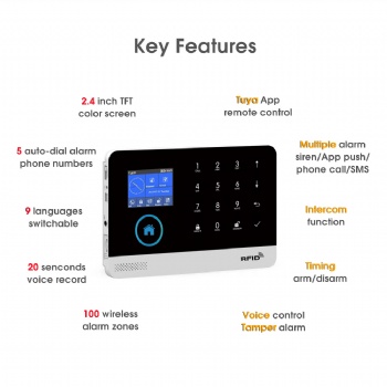 Tuya/GSM alarm system HS-103