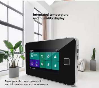 全触屏指纹解锁报警系统 WIFI+GSM G64