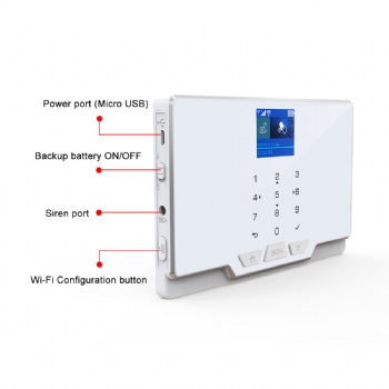 WIFI+GSM(2G) alarm system