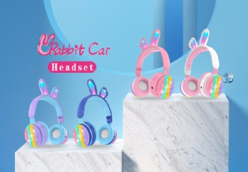 RGB Rabbit ear bluetooth headphone PM-06